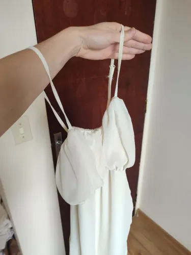 Vestido Off-White Chiffon - Tamanho P (Veste M)