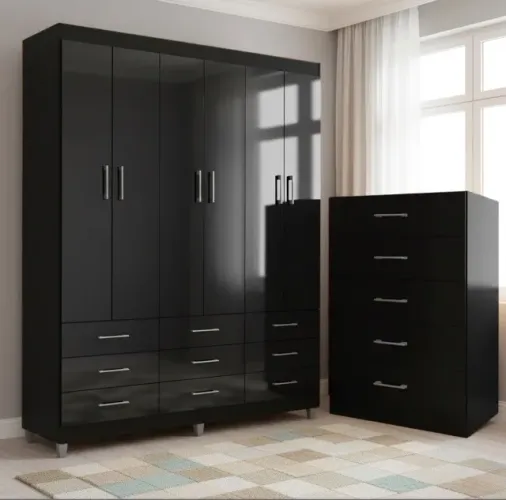 Guarda-Roupa Duo Compact 6P com Cômoda Slim