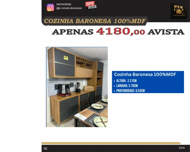 COZINHA COMPLETA BARONESA MDF