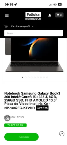 Samsung Galaxy Book 3 360 i5