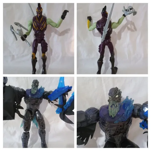 Lote com dois bonecos antigos da coleção Maxsteel 