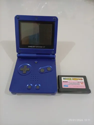 Nintendo game boy advance sp azul muito novo