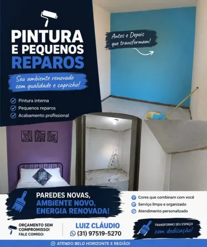 Pintor Profissional em Belo Horizonte | Pintura Residencial, Comercial e Reparos