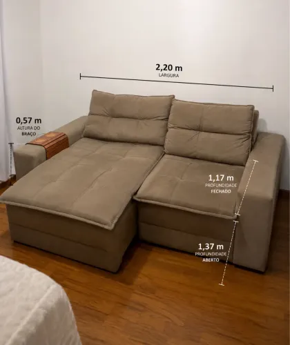 Sofá cama casal retrátil em ótimo estado