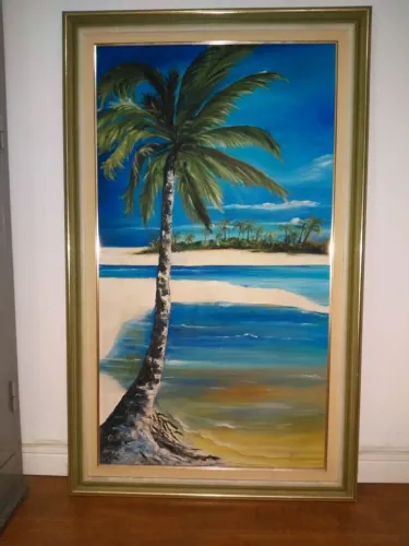 Lindo quadro pintado a mão 