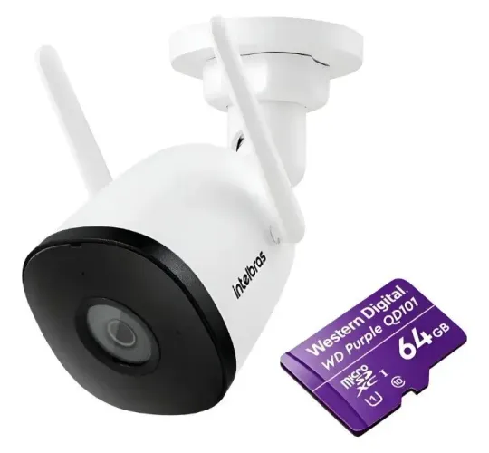 Combo câmera wi-fi mibo im5 SC Intelbras + 64gb wd purple