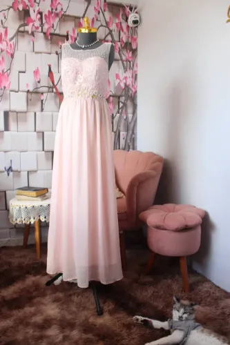 Vestido Rosa Quartz ou Rosa Seco