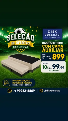 Base bicama com cama auxiliar solteiro