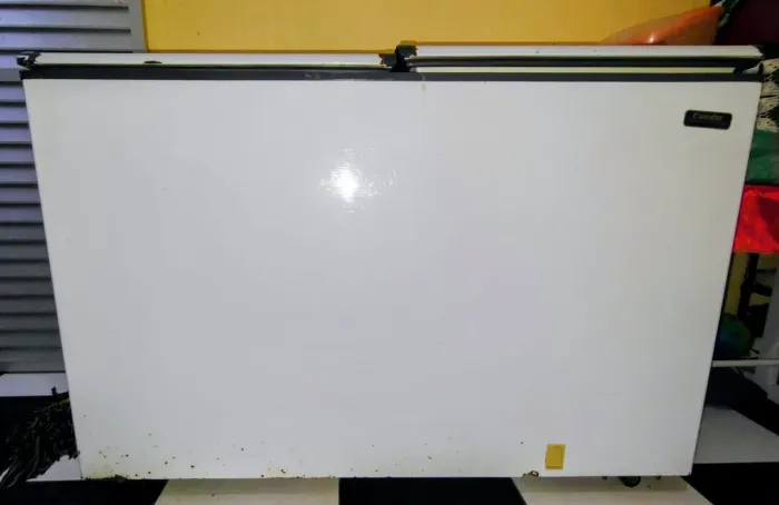 FREEZER HORIZONTAL ESMALTEC DUAS PORTAS DE 439L.