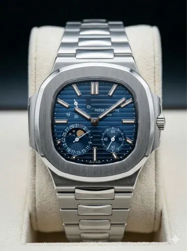 Relógio Masculino a corda Patek Philippe - Top Premium - Azul