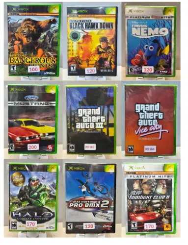 Lote 16 jogos Xbox Clássico - envio pela Olx