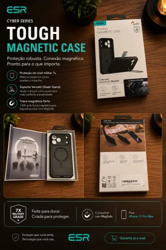 CAPA ESR TOUGH MAGNETIC CASE PARA iPHONE 17 PRO MAX