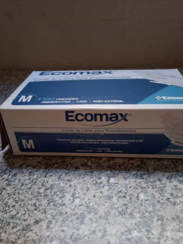 Luvas descartáveis de látex, Tam: M