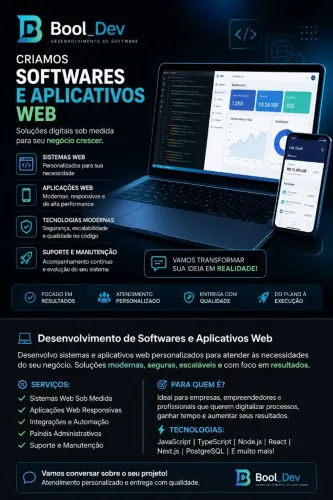 Desenvolvimento de Software e Aplicativos Web | Bool_Dev