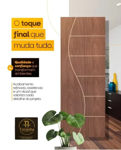 Portas HDF nas medidas 2.10 x 80/70/60