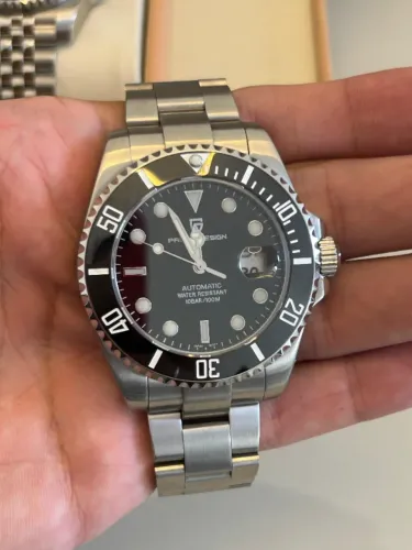 Relógio Pagani Submariner Automático | Safira | 10 ATM