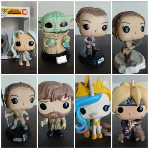 Bonecos funkos originais de filme e séries