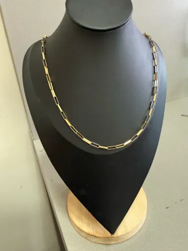 Corrente tijolinho ouro 18k/ loja física 