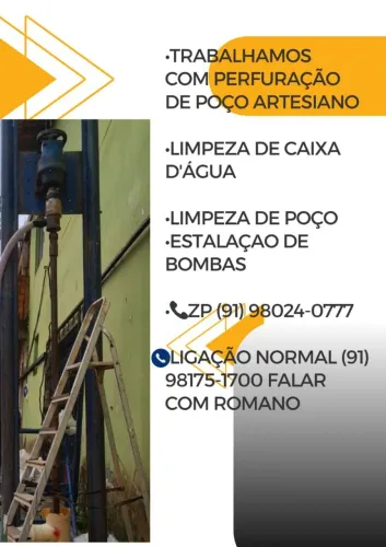 Trabalhamos com perfurações de poços artesiano,limpeza,estalaçao de bombas e estaca raiz