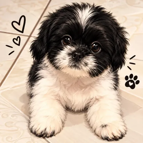 Cachorrinho Shiatsu 4 meses