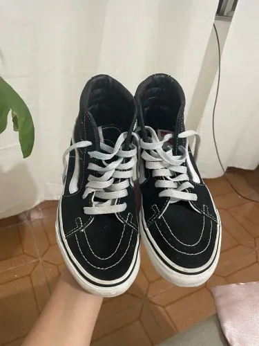Tênis Vans Sk8-Hi Black White Original