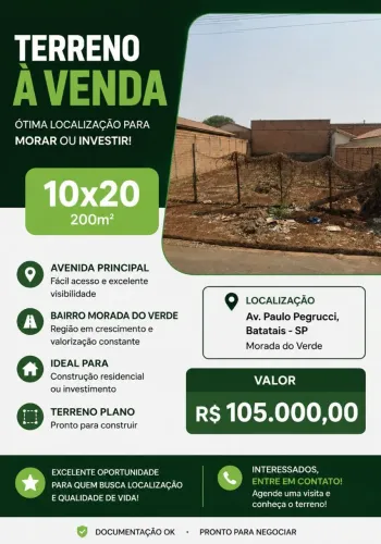 VENDO TERRENO - MORADA DO VERDE