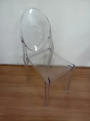 Cadeira Design Victoria Ghost Fixa Acrílico Transparente