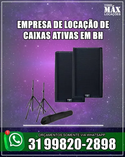 Empresa de locação de caixas ativas