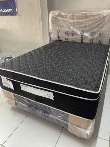 cama casal padrão star Black ortobom a pronta entrega