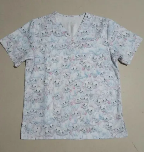 Scrub Feminino P Estampa da Gatinha Marie