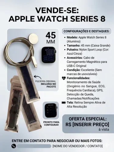Apple Watch Série 8 45MM 1300