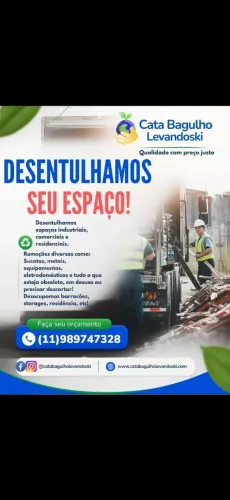 Desocupamos espaços industriais, comerciais, barracões, storages, residências!