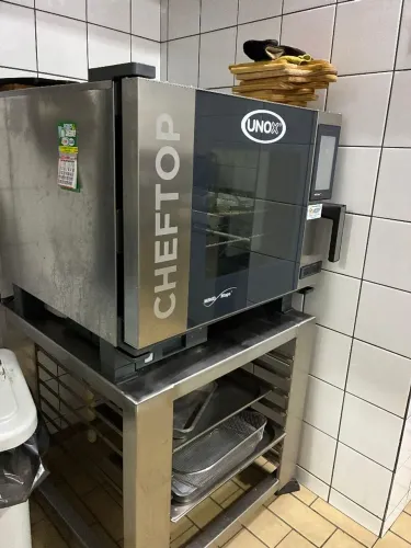 Forno combinado com cavalete de inox