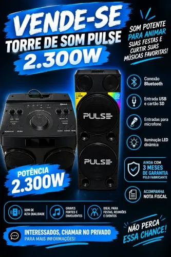 SOM DA PULSE 2300W SEMI-NOVO (GARANTIA 3 MESES)