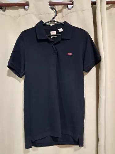 Camisa polo preta LEVIS slim