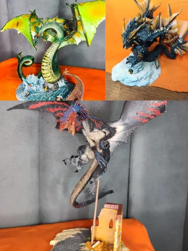 ? 3 Dragões McFarlane com Caixa - Eternal S5 + Scavenger S4 + Water