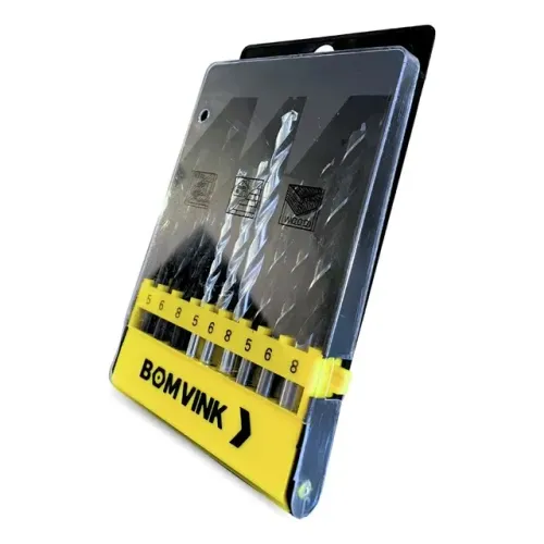 kit jogo 9 brocas metal concreto madeira videa p/ furadeira bom-5001