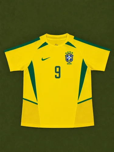 CAMISA BRASIL RONALDO COPA DE 2002 AMARELA