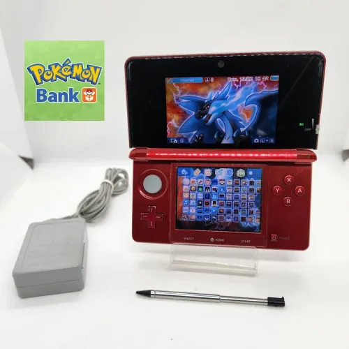 nintendo 3ds modelo red, pokemon bank incluso