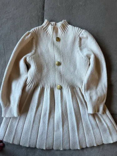 Vestido tricô modal infantil tamanho 2