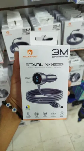 Cabo Starlink Mini 3m Hmaston 3 Em 1 Usb-c Veicular