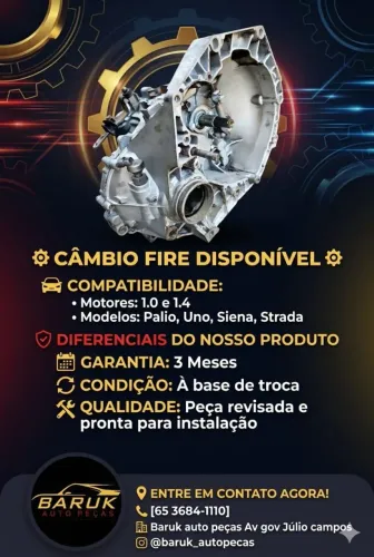 Câmbios disponíveis