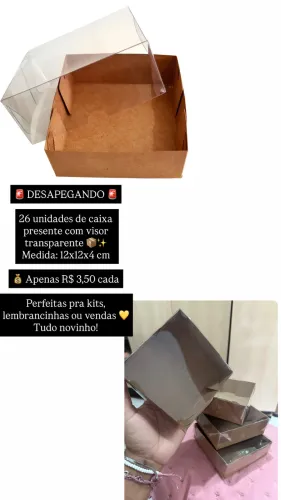 Caixas Presente com Visor Transparente 