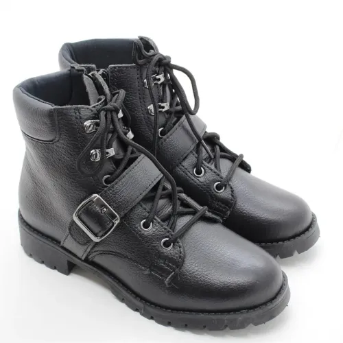 bota / coturno couro