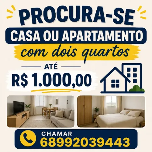 Procura-se casa ou apartamento para alugar