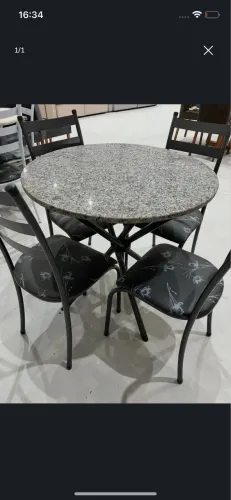 Mesa 4 Cadeiras Tubular NOVO