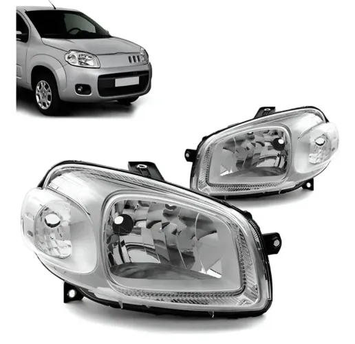 Par Farol Cromado Fiat Uno Vivace Way Fiorino 