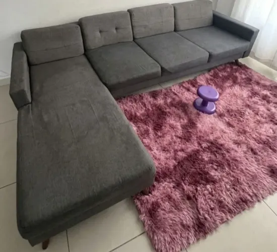 Sofá de Canto com Chaise Fixa