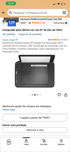 Impressora Impressora Multifuncional HP