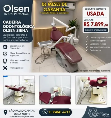 Cadeira de Dentista Odontológica Olsen Siena